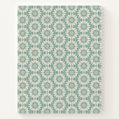 Türkisblaue Frühlingsblumen Notizblock (Rückseite)