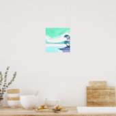 Türkisblaue, geheime Lagune Poster (Küche)