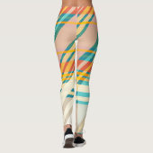 Türkisblaue, gelbe Pfirsichspiele Leggings (Rückseite)