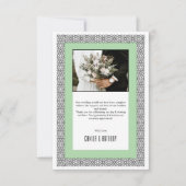 Türkisblaue geometrische Hochzeit Dankeskarte (Vorderseite)