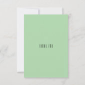 Türkisblaue geometrische Hochzeit Dankeskarte (Rückseite)