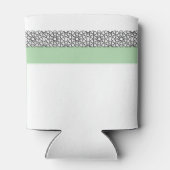 Türkisblaue geometrische Hochzeit Dosenkühler (Rückseite)