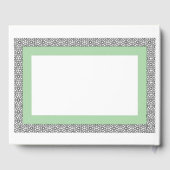 Türkisblaue geometrische Hochzeit Gästebuch (Rückseite)