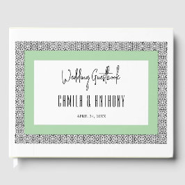 Türkisblaue geometrische Hochzeit Gästebuch