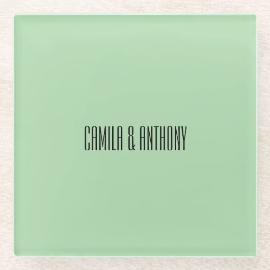 Türkisblaue geometrische Hochzeit Glasuntersetzer (Vorderseite)