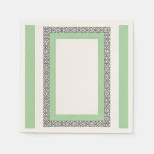 Türkisblaue geometrische Hochzeit Serviette