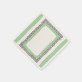Türkisblaue geometrische Hochzeit Serviette (Ecke)