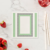 Türkisblaue geometrische Hochzeit Serviette (Beispiel)