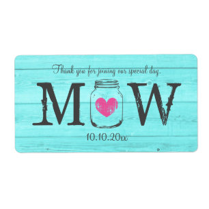 Türkisblaue Glaskeramik Hochzeitswasserflaschen