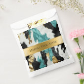 Türkisblaue goldene Schwarzwurzel-Hochzeit Geschenktütchen (Versiegelt)