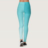 Türkisblaue Gradienten ombre Leggings (Rückseite)
