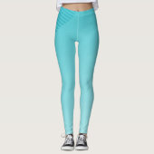 Türkisblaue Gradienten ombre Leggings (Vorderseite)