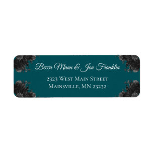 Türkisblaue graue Rose Gothic Wedding