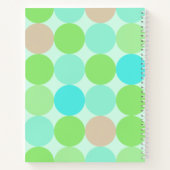 Türkisblaue grüne und orangefarbene Kreise Monogra Notizblock (Rückseite)