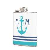 Türkisblaue Herzanschor Flachmann (Links)