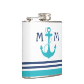 Türkisblaue Herzanschor Flachmann (Rechts)