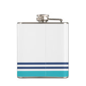 Türkisblaue Herzanschor Flachmann (Rückseite)