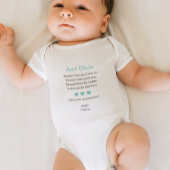 Türkisblaue Herzen werden Sie mein Lieblingsvorsch Baby Strampler