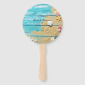 Türkisblaue Hochzeit Fächer (Vorderseite)