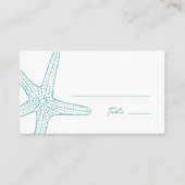 Türkisblaue Hochzeitsplakate Platzkarte (Vorderseite)