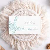 Türkisblaue Hochzeitsplakate Platzkarte