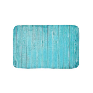 Türkisblaue Holzwand Textur Badematte