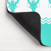 Türkisblaue Hummer-Streifen Mousepad (Ecke)
