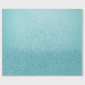 Türkisblaue Imitate Glitzer Geschenkpapier (Flach)