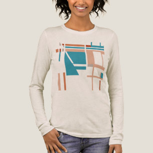 Türkisblaue Korallenrost MCM inspirierte Quadrate Tri-Blend Shirt