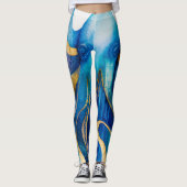 Türkisblaue Leggings (Vorderseite)
