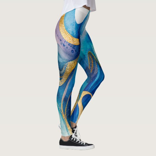 Türkisblaue Leggings (Rechts)