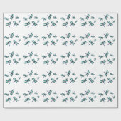 Türkisblaue Libelle Gemustert Geschenkpapier (Flach)