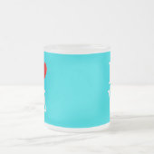 Türkisblaue LIEBE Moderne, stilvolle Einrichtung Mattglastasse (Mittel)