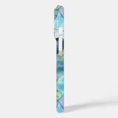 Türkisblaue Lila Schmetterlinge Case-Mate iPhone Hülle (Rückseite / Links)