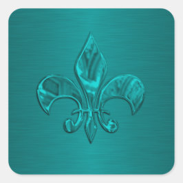 Türkisblaue Lilie Umschlag Aufkleber