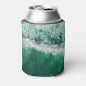 Türkisblaue Luftwelle: Drohnenschuss Dosenkühler (Kanne Rückseite)