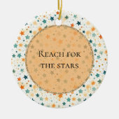 Türkisblaue Mandarine Whimsiksteine Keramik Ornament (Vorne)