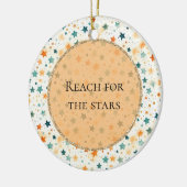 Türkisblaue Mandarine Whimsiksteine Keramik Ornament (Links)