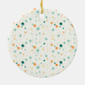 Türkisblaue Mandarine Whimsiksteine Keramik Ornament (Hinten)