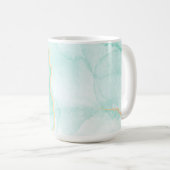 türkisblaue Marmorfliesen Kaffeetasse (VorderseiteRechts)
