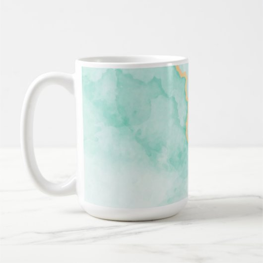 türkisblaue Marmorfliesen Kaffeetasse (Links)