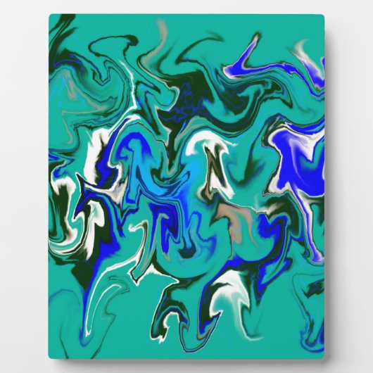 Türkisblaue Marmorstruktur Fotoplatte (Vorderseite)