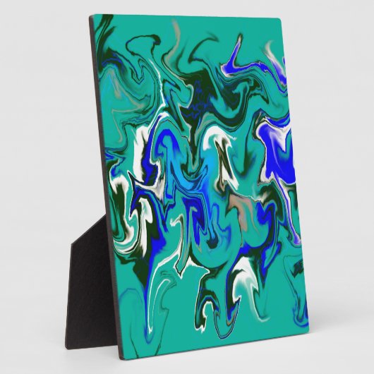 Türkisblaue Marmorstruktur Fotoplatte (Seite)