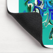 Türkisblaue Marmorstruktur Mousepad (Ecke)