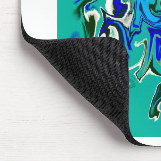 Türkisblaue Marmorstruktur Mousepad (Ecke)