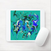 Türkisblaue Marmorstruktur Mousepad (Mit Mouse)