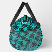 Türkisblaue Maze Lines Duffle Bag (Rechts)