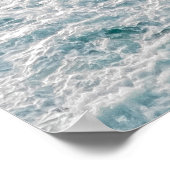 Türkisblaue Meeresschaum - Helles Küstenwasser Fot Poster (Ecke)