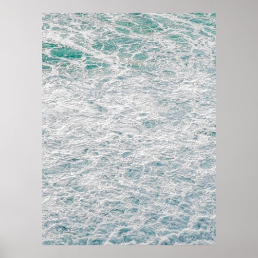 Türkisblaue Meeresschaum - Helles Küstenwasser Fot Poster (Vorne)