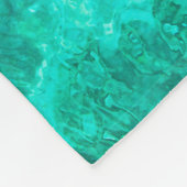 Türkisblaue Meereswelle Türkischer Hintergrund Fleecedecke (Ecke)